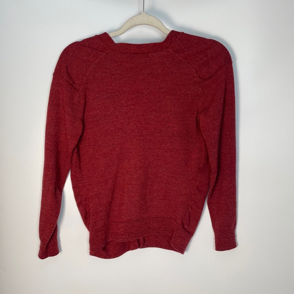 Tory Burch Women's Red Madeline V-Neck Merino Wool Cardigan Sweater Size XS - Picture 10 of 11